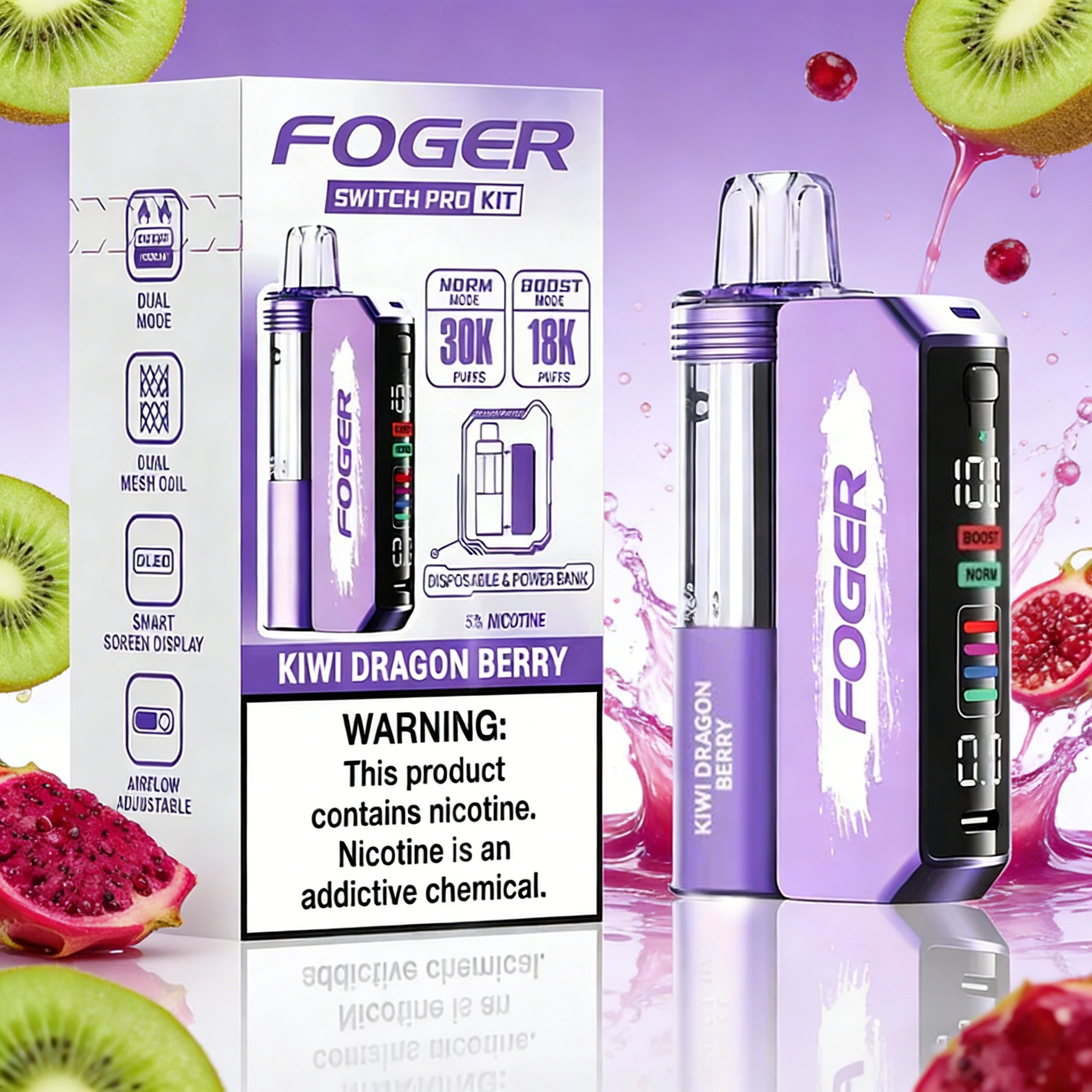 Foger Kiwi Dragon Berry Flavor Review | Fogger’s Most Complex Fruit Blend
