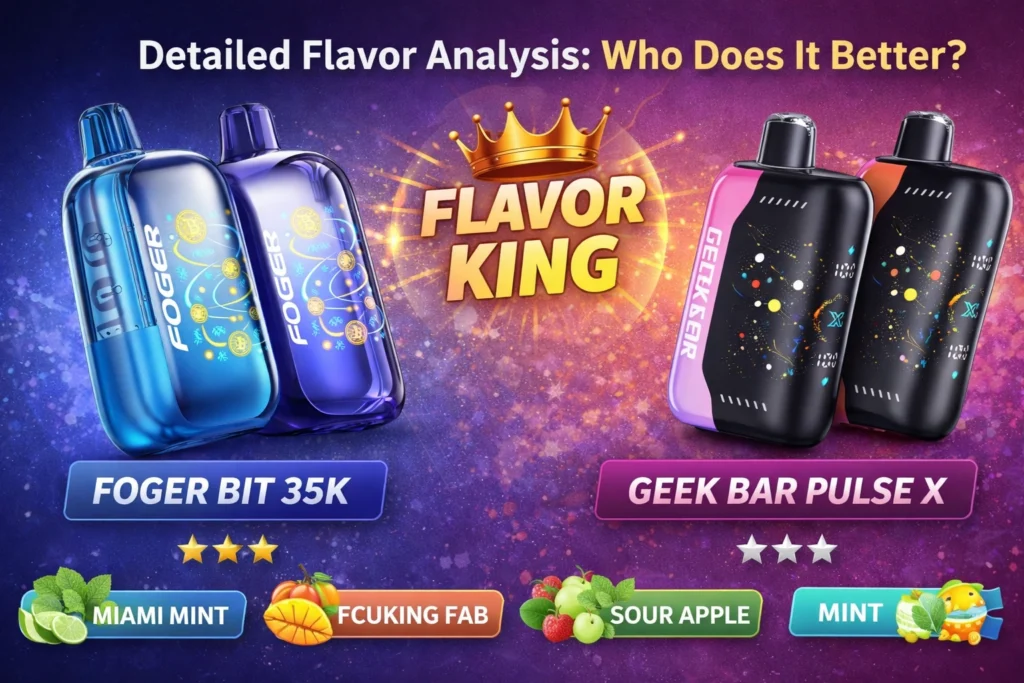 Foger vapes The Great Flavor War Menu Deep Dive