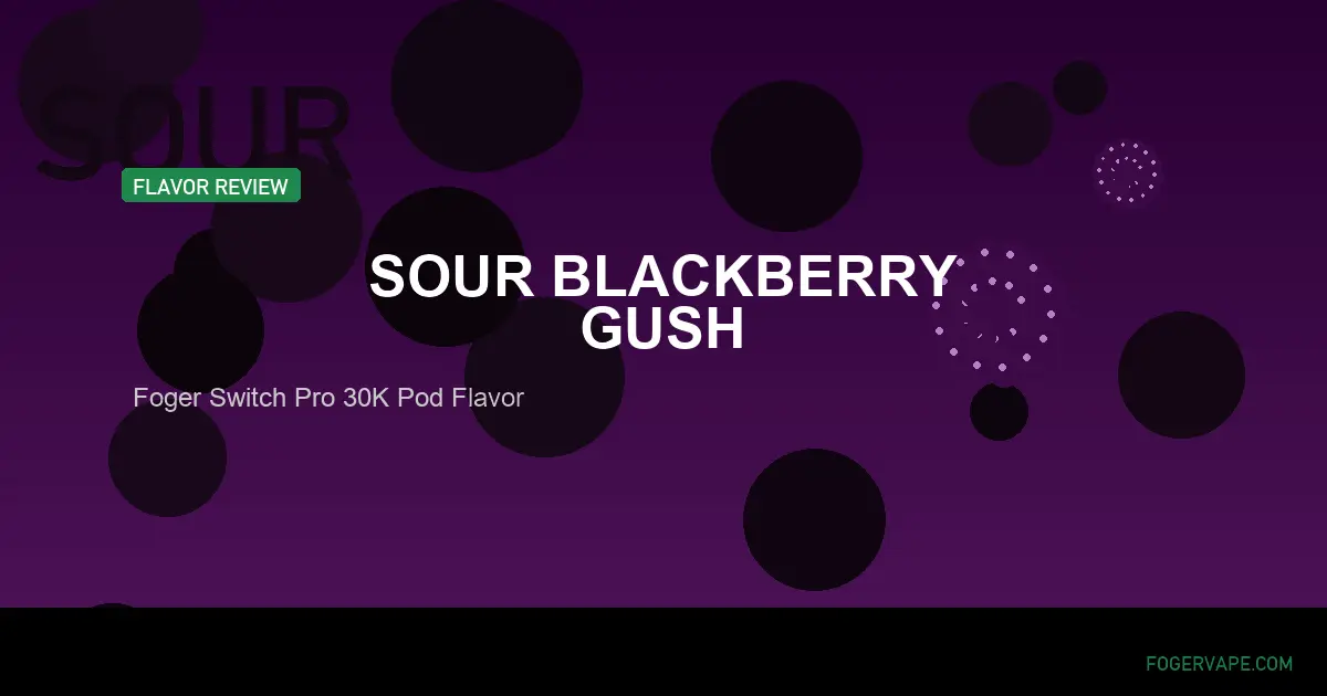 Foger Sour Blackberry Gush Flavor Review | Fogger Sour Candy Vape
