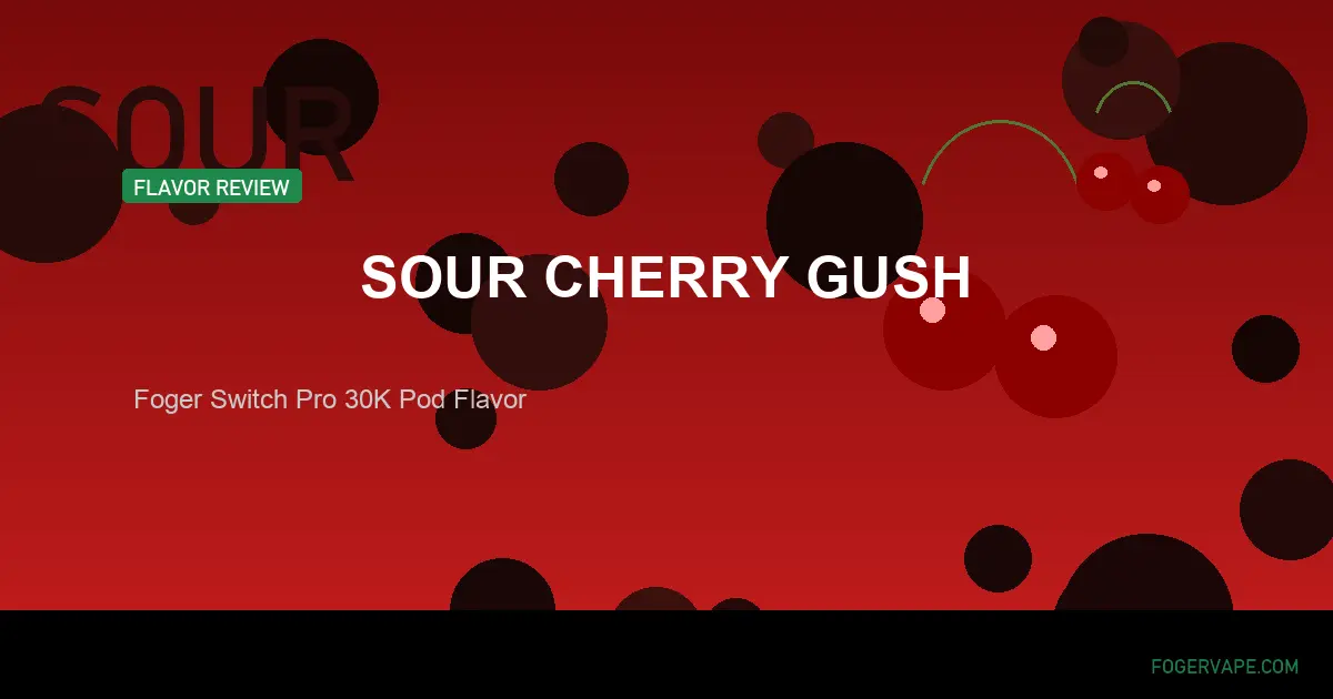 Foger Sour Cherry Gush Flavor Review | Fogger Sour Candy Vape