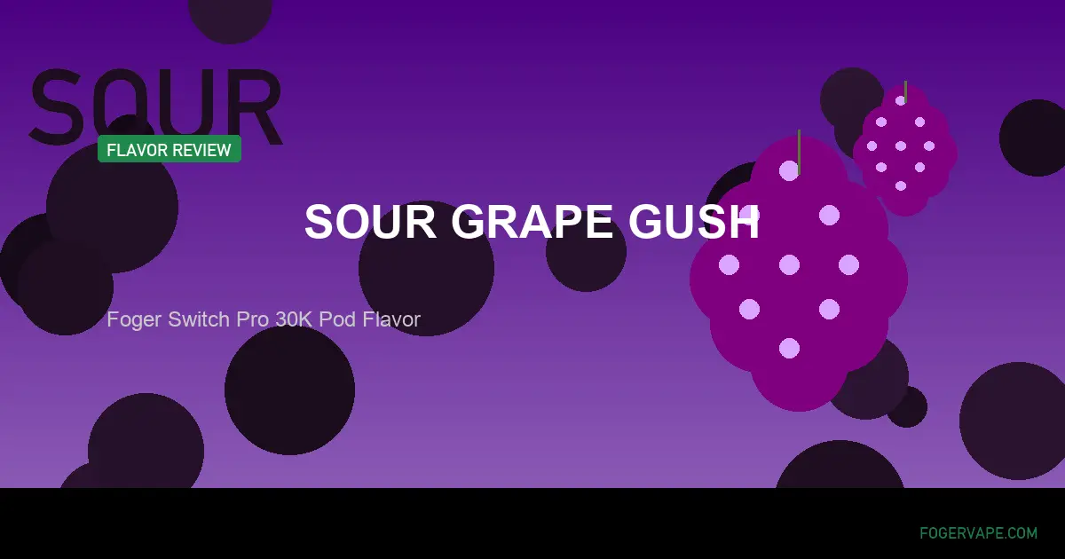 Foger Sour Grape Gush Flavor Review | Fogger Purple Candy Vape