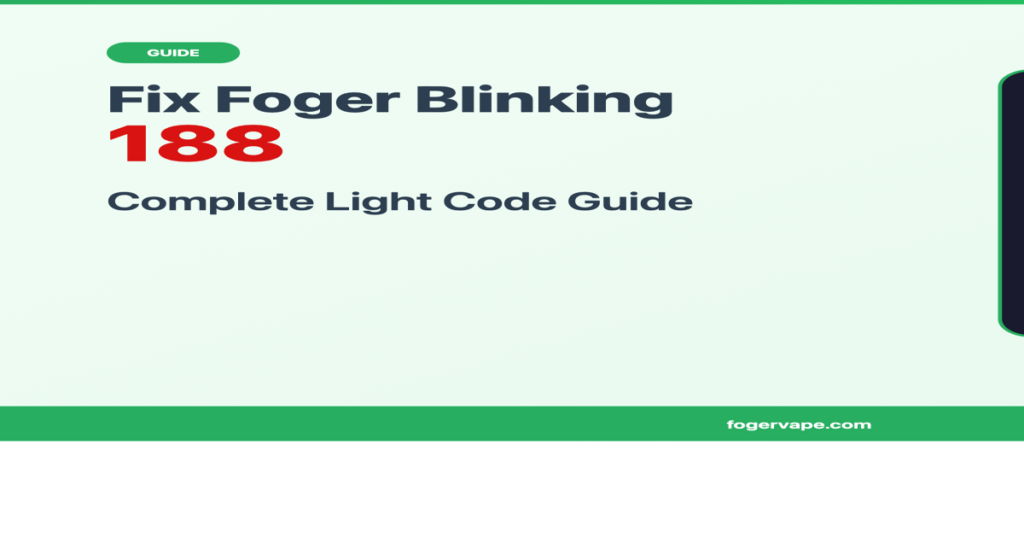 Foger Switch Pro blinking 188 error code fix guide