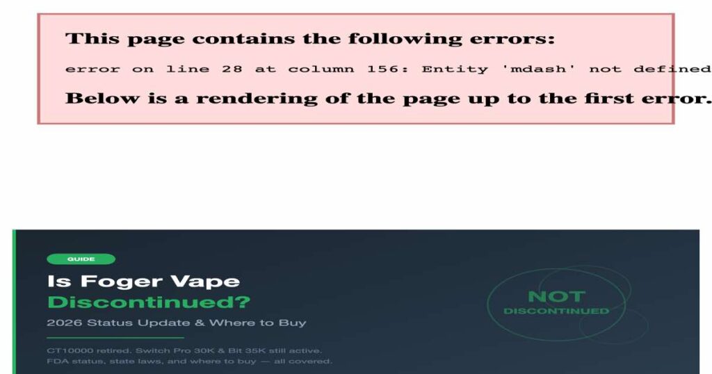 Is Foger Vape Discontinued 2026 Status Update