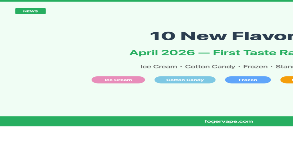 10 New Foger Switch Pro Flavors April 2026 - Ice Cream, Cotton Candy, Frozen, and Standalone Series
