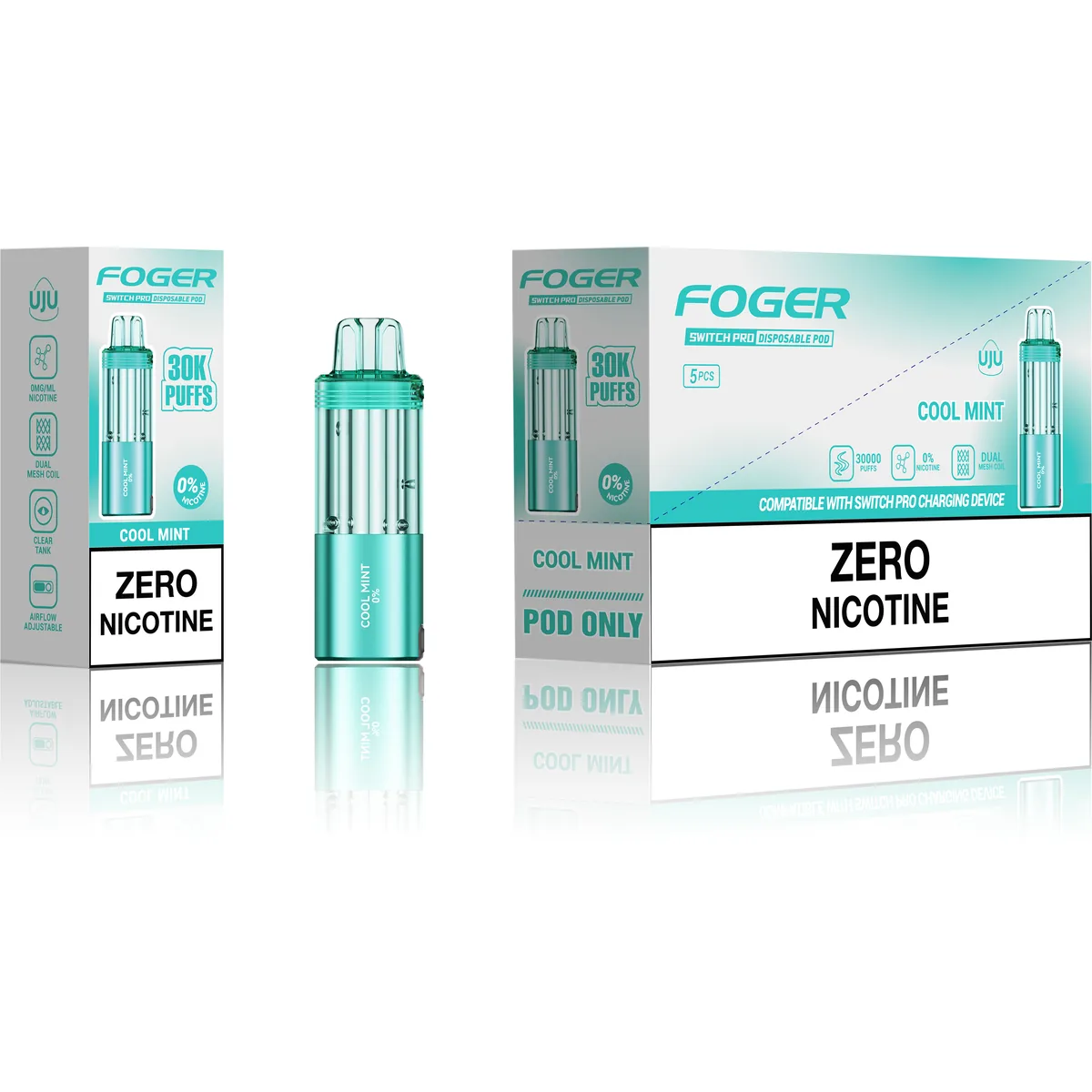 Foger Cool Mint 0% nicotine pod